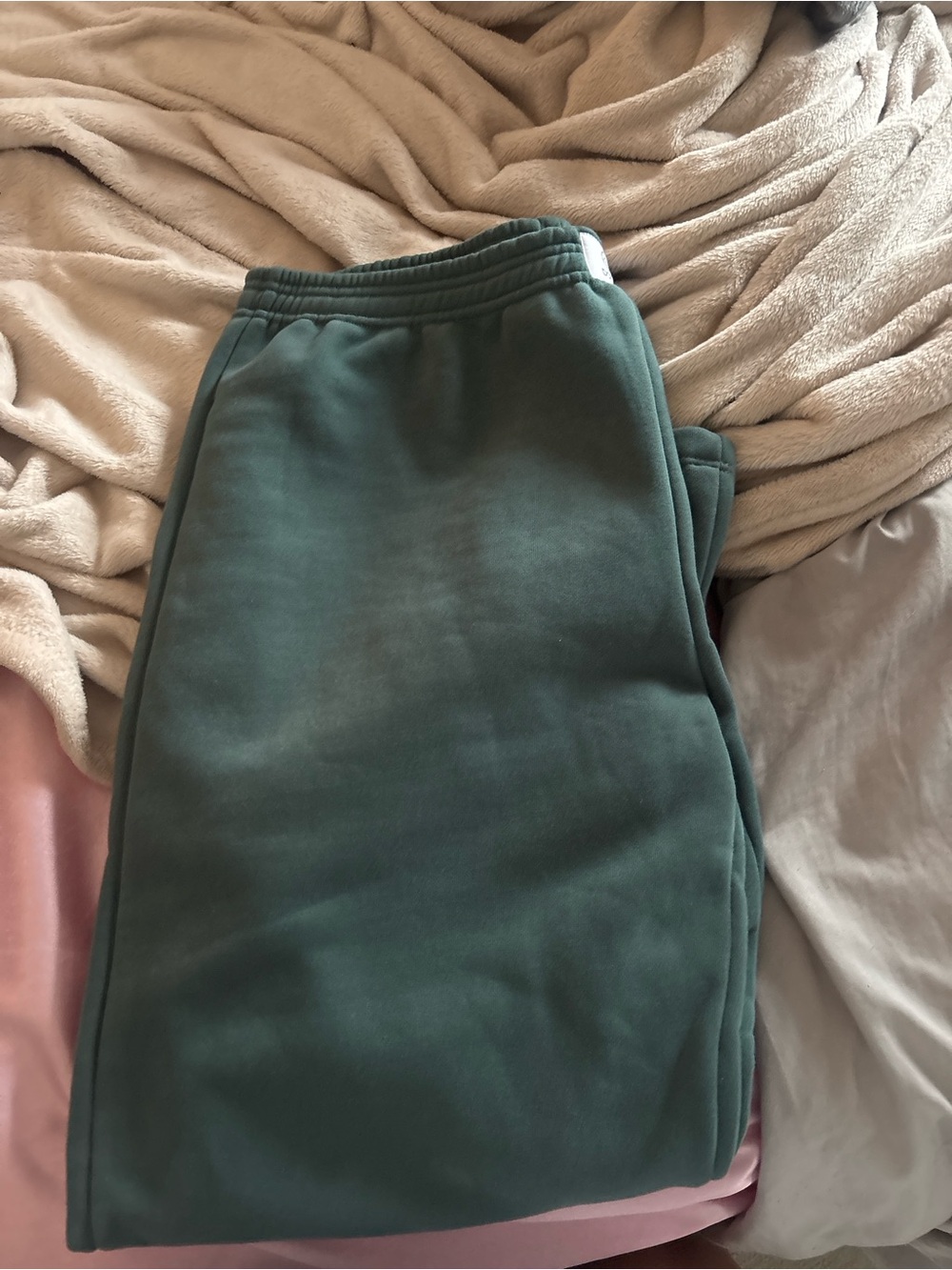 Parke Green Fleece Jogger Pants worn once
